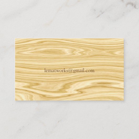 Elegant Wood 3 Visitekaartje (Achterkant)