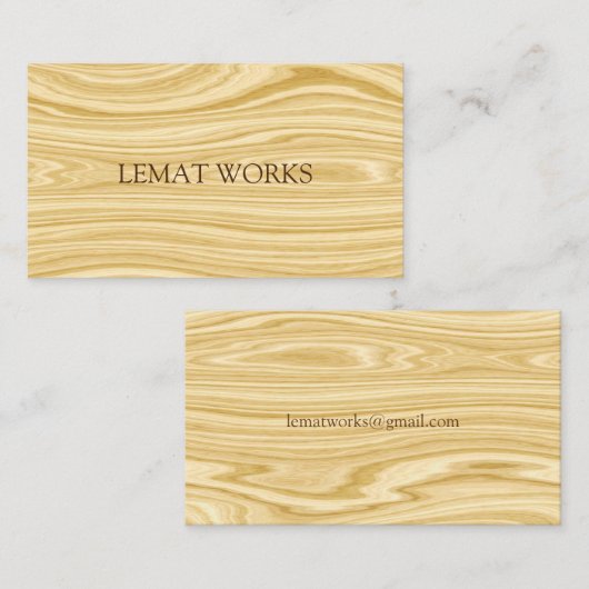 Elegant Wood 3 Visitekaartje (Voorkant / Achterkant)