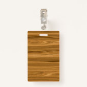 Elegant Wood Badge (Achterkant met clip)