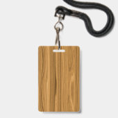 Elegant Wood Badge (Back with Lanyard)