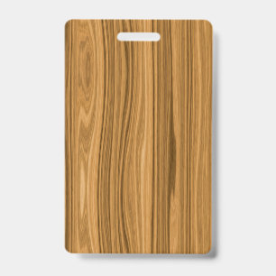 Elegant Wood Badge