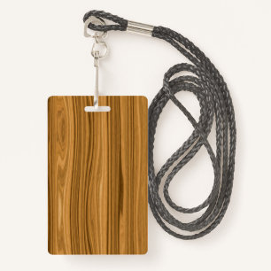 Elegant Wood Badge