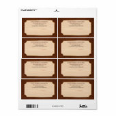 Elegant Wood Cabinetry Etiket (Full Sheet)