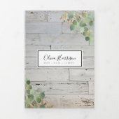 Elegant Wood en Greenery Spa Brochure Drieluik Kaart (Cover)