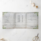 Elegant Wood en Greenery Spa Brochure Drieluik Kaart (Binnen)