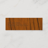 Elegant Wood Grain Baker Visitekaartje (Achterkant)