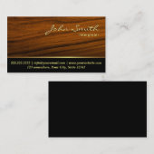 Elegant Wood Grain Interpreter Visitekaartje (Voorkant / Achterkant)