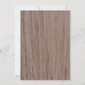 Elegant Wood Grain Wedding Invitations Kaart (Achterkant)