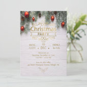 Elegant Wood kerstfeest Kaart (Staand voorkant)