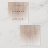 Elegant Wood Kijk Moderne Minimale Sjabloon Vierkante Visitekaartje (Voorkant / Achterkant)