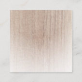 Elegant Wood Kijk Moderne Minimale Sjabloon Vierkante Visitekaartje (Achterkant)