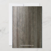 Elegant  Wood Lace Bridal Shower Invitation Kaart (Achterkant)