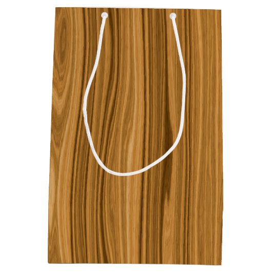 Elegant Wood Medium Cadeauzakje (Achterkant)