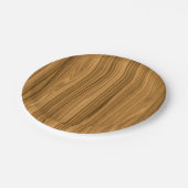 Elegant Wood Papieren Bordje (Gekanteld)