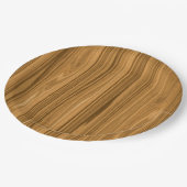 Elegant Wood Papieren Bordje (Gekanteld)
