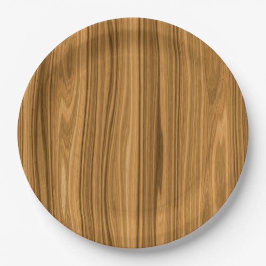 Elegant Wood Papieren Bordje (Voorkant)
