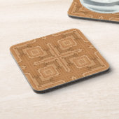 Elegant Wood Patroon Bier Onderzetter (Linkerzijde)