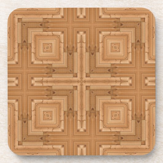 Elegant Wood Patroon Bier Onderzetter (Voorkant)