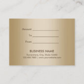 Elegant Wood Red Ribbon Cadeaubon Kortingskaartje (Achterkant)