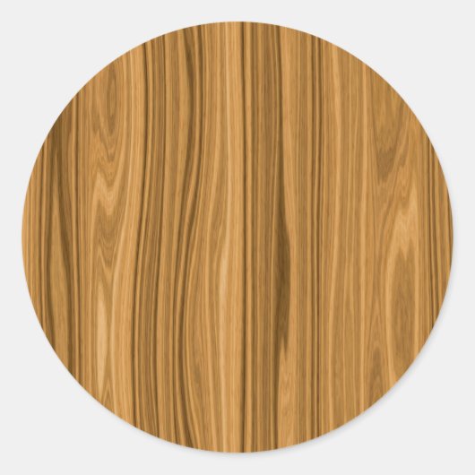 Elegant Wood Ronde Sticker (Voorkant)