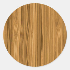 Elegant Wood Ronde Sticker