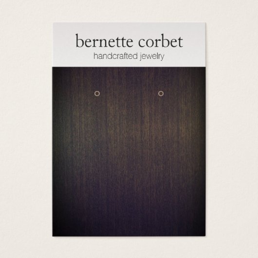 Elegant Wood Soft Silver-draagkaart Visitekaartjes (Voorkant)