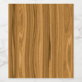 Elegant Wood Wijn Etiket (Enkel label)