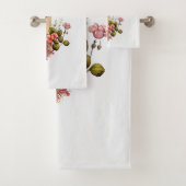 Elegant Wooden Cross met roze bloemen Bad Handdoek (Insitu)