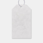 Elegant Wooden Cross met roze bloemen Dank je wel Cadeaulabel (Achterkant)