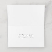 Elegant Wooden Cross met roze bloemen Plaatskaartje (Binnenkant ongevouwen)