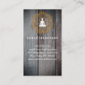 Elegant Wooden Mandala Logo Yoga Healing Health Bu Visitekaartje (Achterkant)
