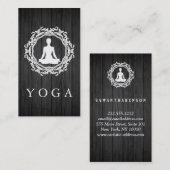 Elegant Wooden Mandala Logo Yoga Healing Health Visitekaartje (Voorkant / Achterkant)