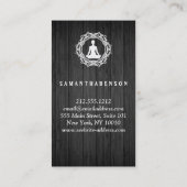 Elegant Wooden Mandala Logo Yoga Healing Health Visitekaartje (Achterkant)