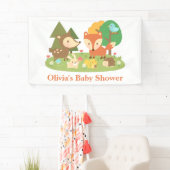 Elegant Woodland Animal Baby shower Banner (Insitu)