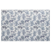 Elegant  Woodland Animal Blue Toile Pattern Stof (Fat Quarter)