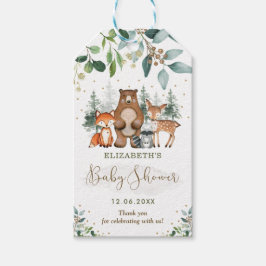 Elegant Woodland Animals Forest Baby shower Favor Cadeaulabel
