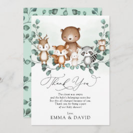 Elegant Woodland Animals Greenery Hartelijk dank