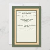 Elegant Woodland Baby shower Kaart (Achterkant)