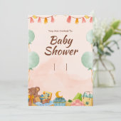 Elegant Woodland Baby shower Kaart (Staand voorkant)