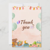 Elegant Woodland Baby shower Kaart (Achterkant)