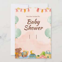 Elegant Woodland Baby shower Kaart