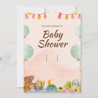 Elegant Woodland Baby shower Kaart
