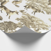 Elegant  Woodland Beige Fox Konijnentoilet Cadeaupapier (Hoek)