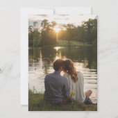 Elegant Woodland en Mountain Photo Save the Date Kaart (Achterkant)