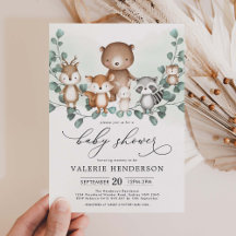 Elegant Woodland Eucalyptus Greenery Baby shower
