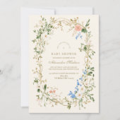 Elegant Woodland Fern Baby shower Kaart (Voorkant)