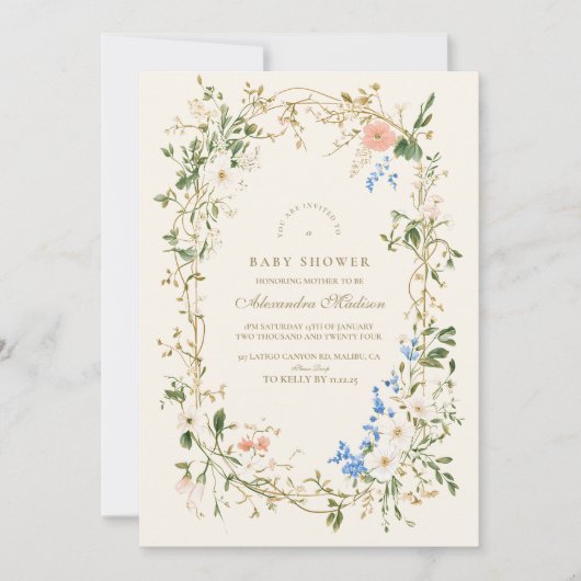 Elegant Woodland Fern Baby shower Kaart (Voorkant)