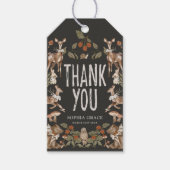 Elegant Woodland Forest Baby shower dank u Cadeaulabel (Voorkant)