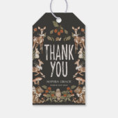 Elegant Woodland Forest Baby shower dank u Cadeaulabel (Achterkant)