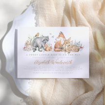 Elegant Woodland Forest Dieren Baby shower